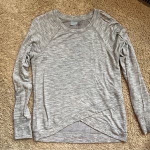 Athleta cross cross Tulip sweatshirt gray Small